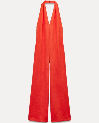 اورال FLOWING HALTER NECK JUMPSUIT برند زارا
