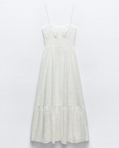 پیراهن CUTWORK EMBROIDERY MIDI DRESS برند زارا