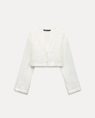 پیراهن FLOWING CROPPED SHIRT برند زارا