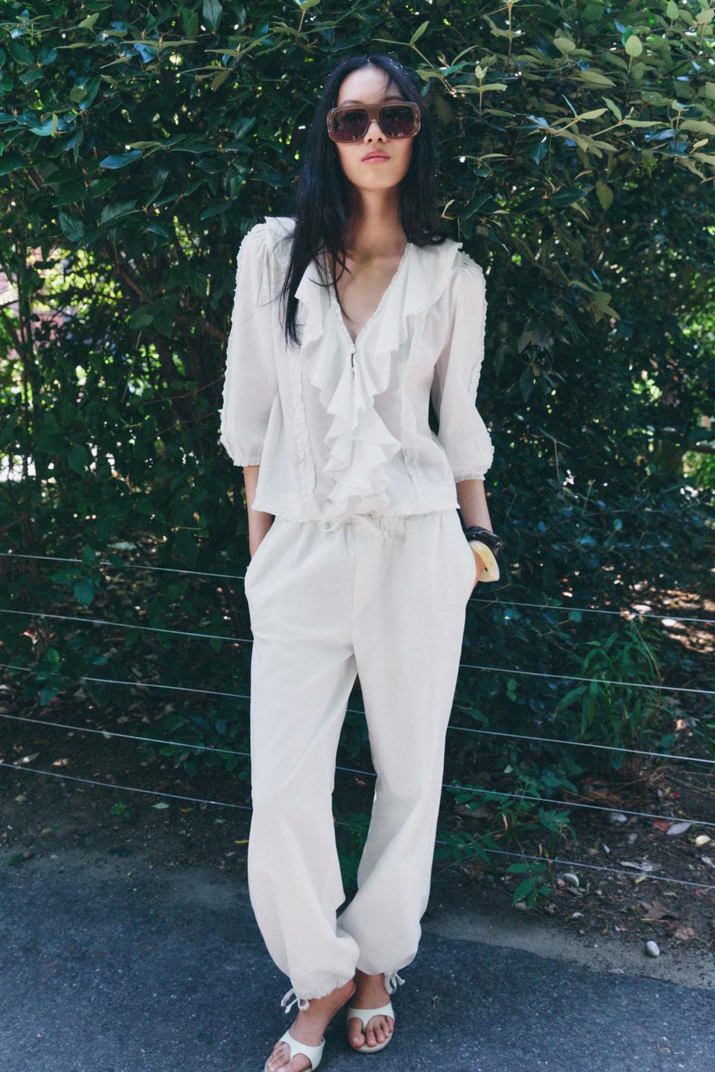 پیراهن ZW COLLECTION RUFFLED SHIRT برند زارا - Image 2