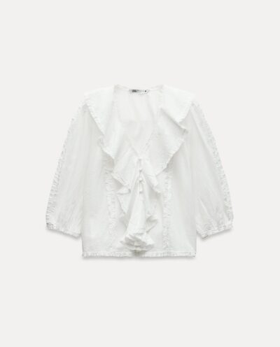 پیراهن ZW COLLECTION RUFFLED SHIRT برند زارا