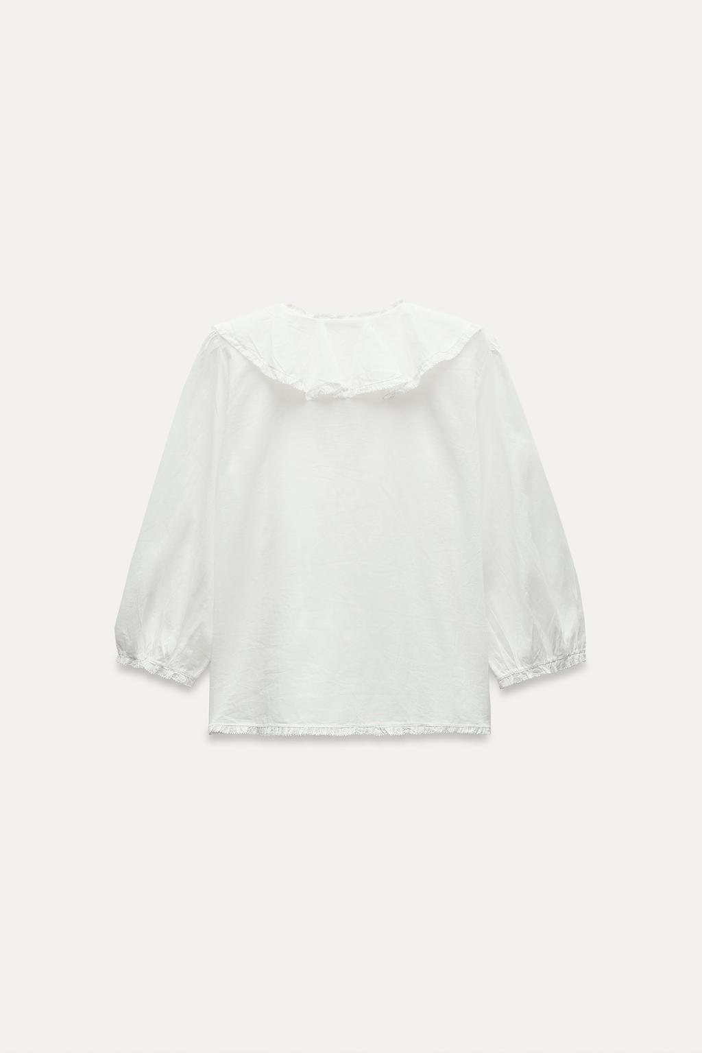 پیراهن ZW COLLECTION RUFFLED SHIRT برند زارا - Image 4