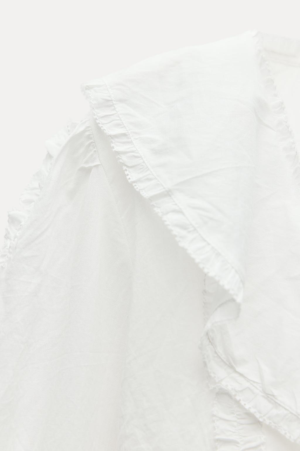 پیراهن ZW COLLECTION RUFFLED SHIRT برند زارا - Image 5