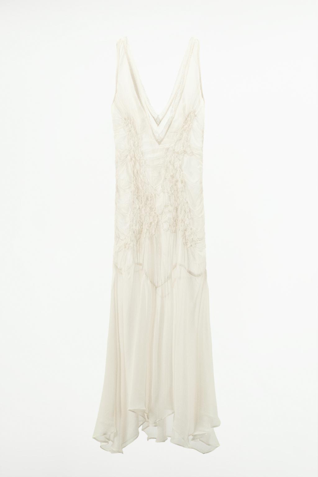 پیراهن SEMI-SHEER TEXTURED DRESS برند زارا - Image 4
