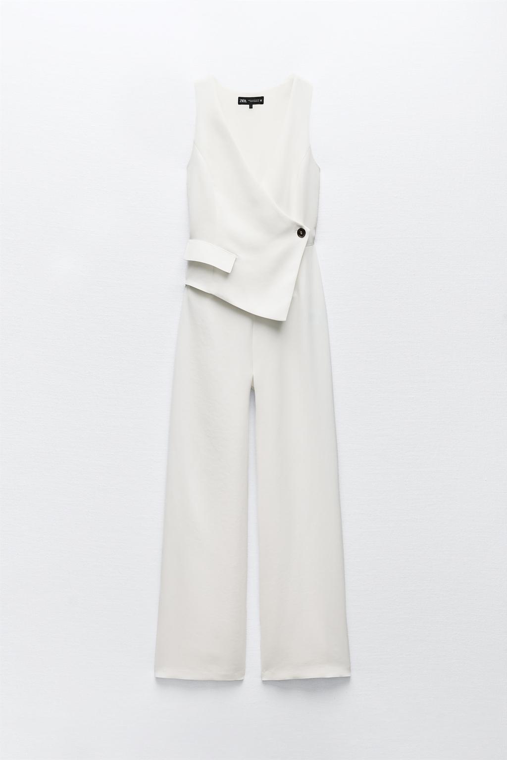 اورال CREPE JUMPSUIT WITH ASYMMETRIC WAISTCOAT برند زارا