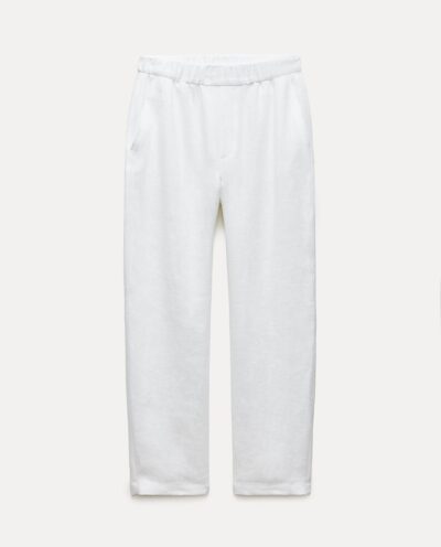 شلوار ZW COLLECTION 100% LINEN PYJAMA BOTTOMS برند زارا