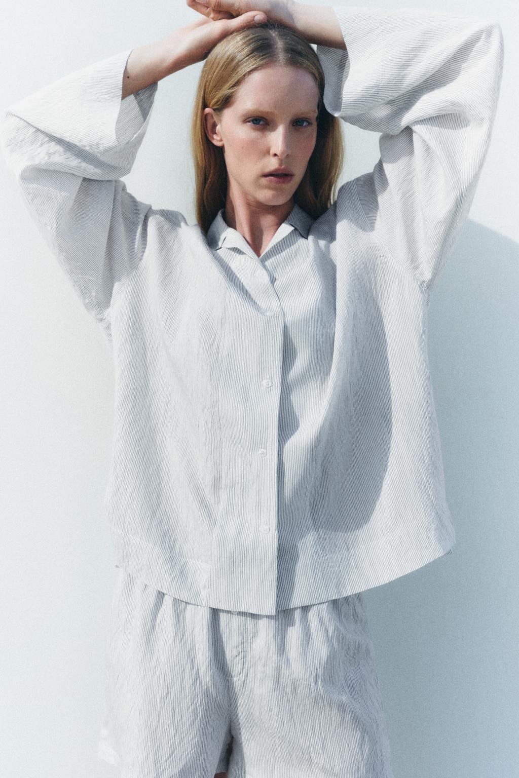 پیراهن STRIPED OVERSIZE SHIRT برند زارا - Image 2