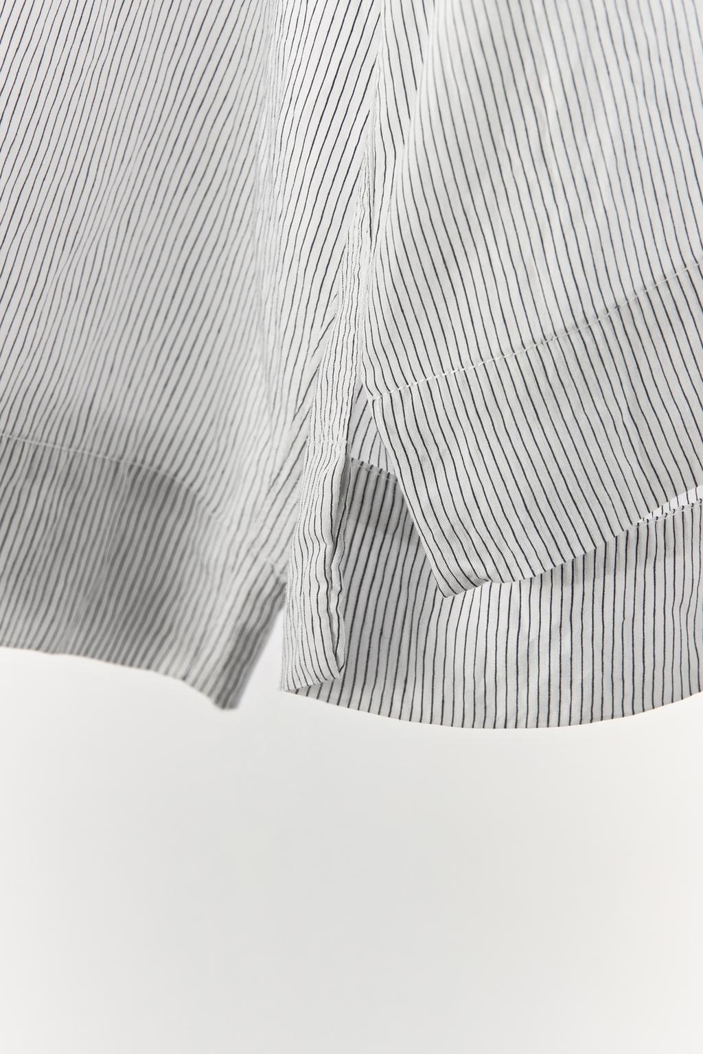 پیراهن STRIPED OVERSIZE SHIRT برند زارا - Image 4