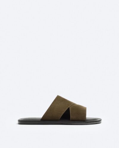 صندل STRAPPY LEATHER SANDALS برند زارا