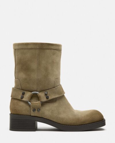 چکمه SPLIT SUEDE BIKER ANKLE برند زارا