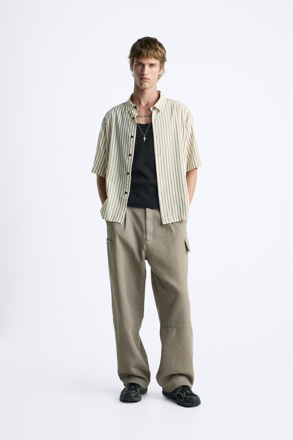 پیراهن STRIPED TEXTURED SHIRT برند زارا - فروشگاه اینترنتی ترندی مارک