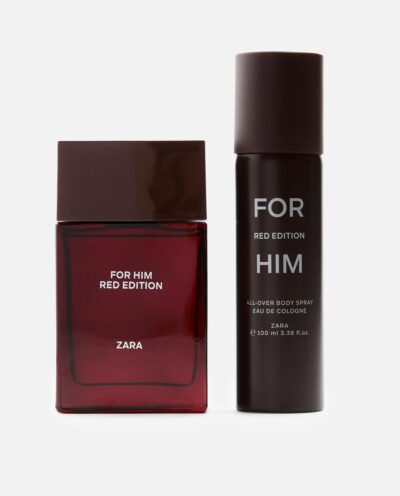 پک 2تایی عطر FOR HIM RED EDITION + ALL-OVER BODY SPRAY 100ML  برند زارا